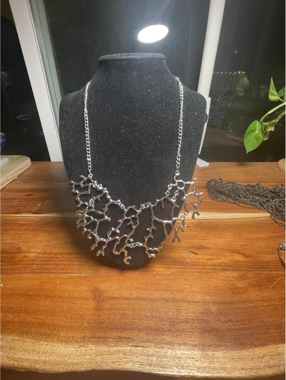 Vintage Coral Bib Necklace